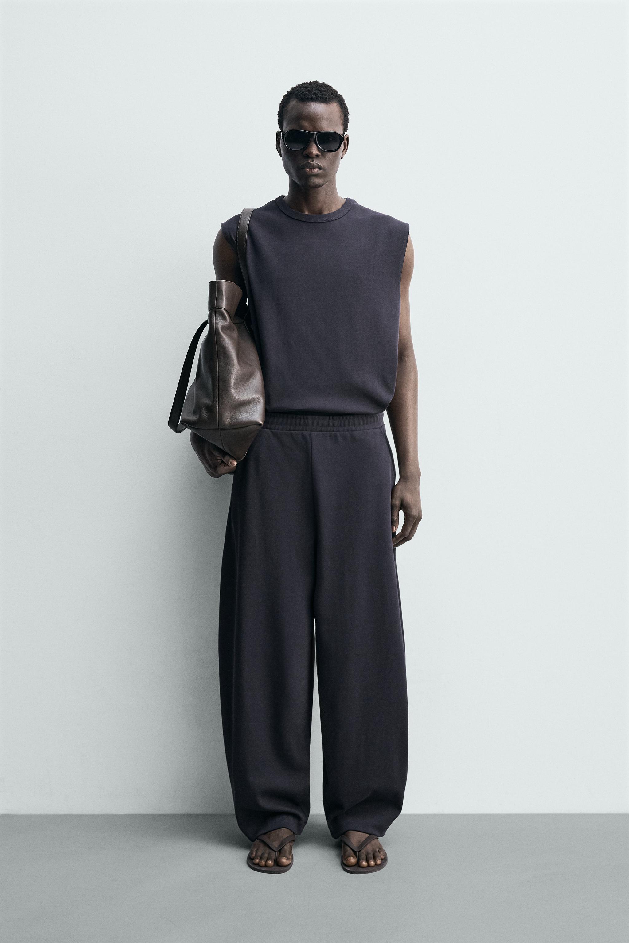 PANTALON JOGGER COUPE BALLON STRUCTURE CÔTELÉE