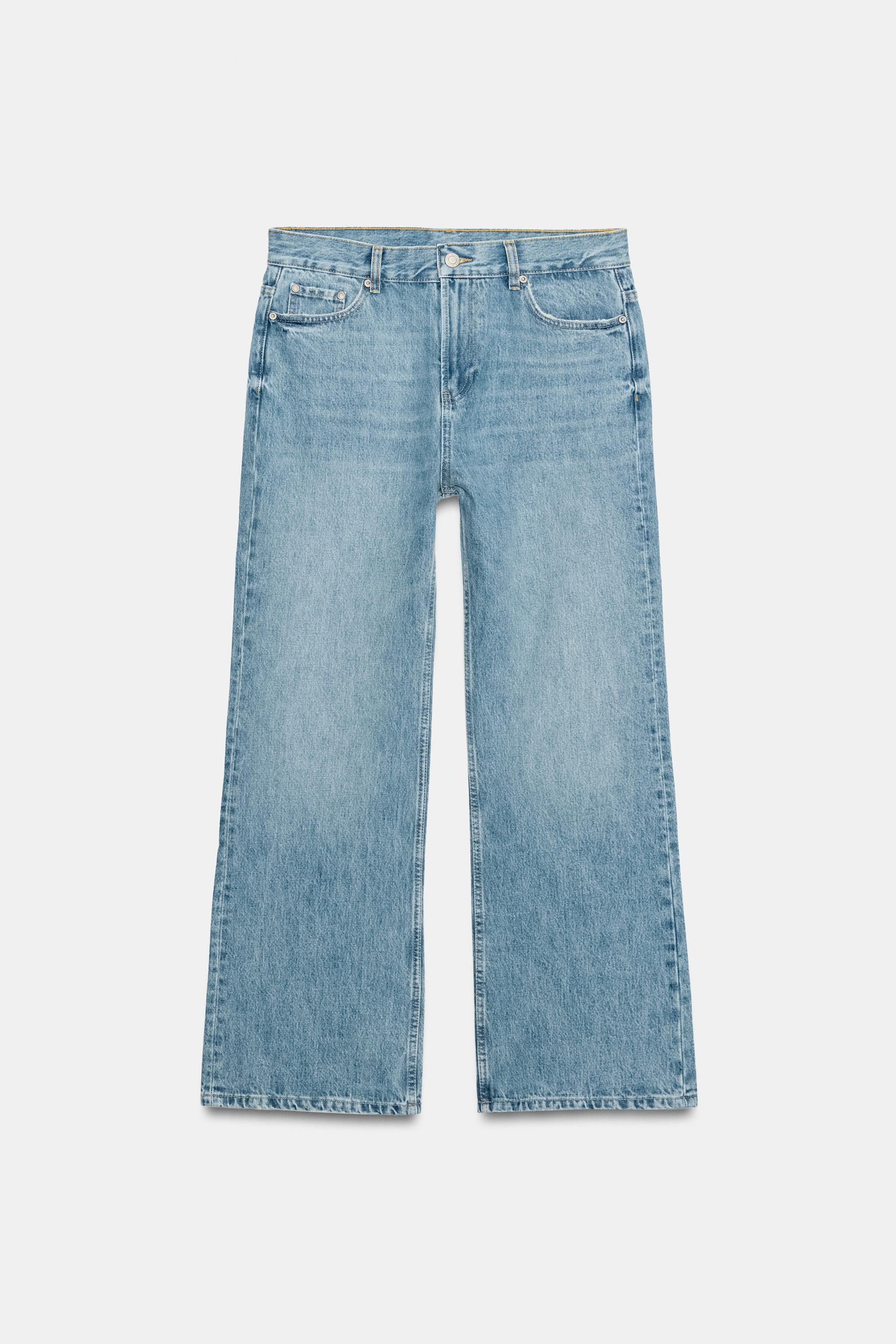 Женские джинсы Zara ZW COLLECTION LOW-RISE RELAXED FLARE JEANS — фото 5