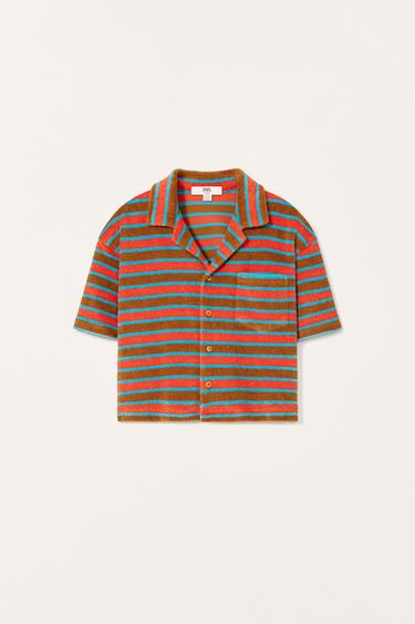 СМУГАСТА СОРОЧКА-ПОЛО З ТКАНИНИ «РУШНИК» — LIMITED EDITION - у смужку Zara