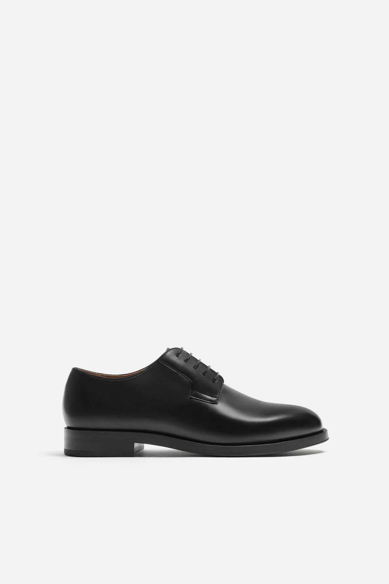 LEATHER DRESS SHOES - Black by Zara
