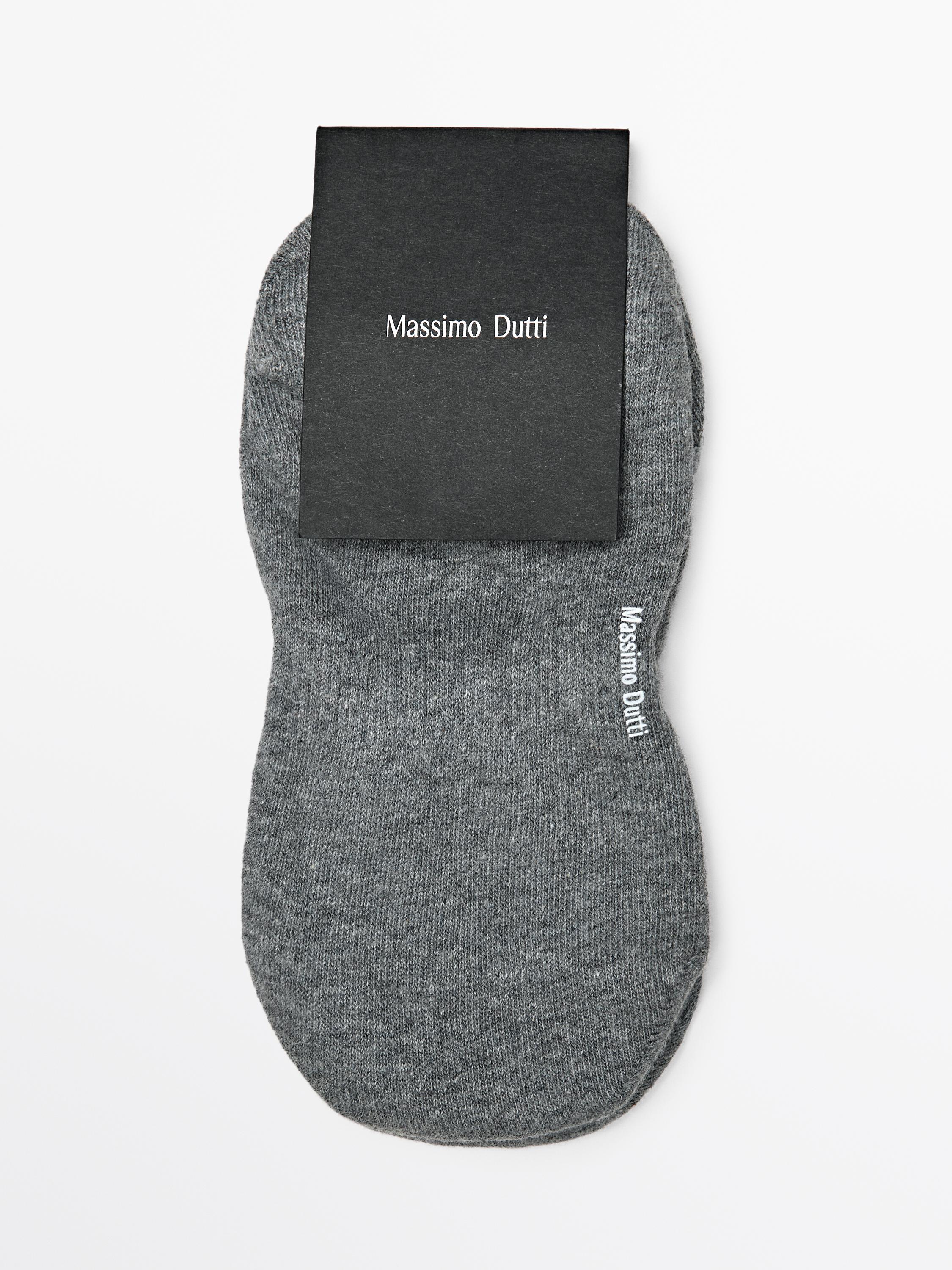 Pack of 3 pairs of no-show cotton blend socks — Anthracite Gray
