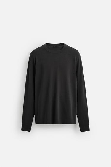 TEXTURED VISCOSE BLEND SWEATER - Charcoal by Zara
