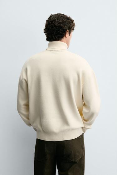 SOFT HIGH NECK SWEATER - Oyster-white by Zara - Image 2