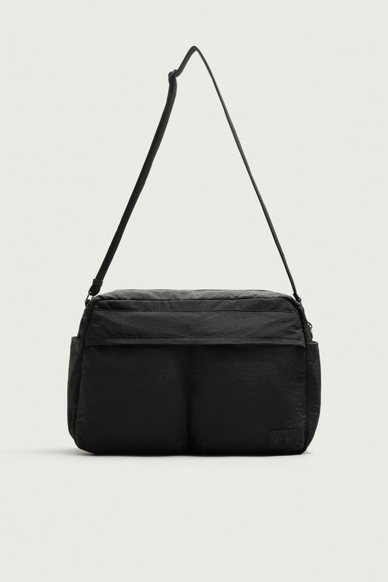 MULTI-POCKET NYLON CROSSBODY BAG - Black by Zara - Image 0