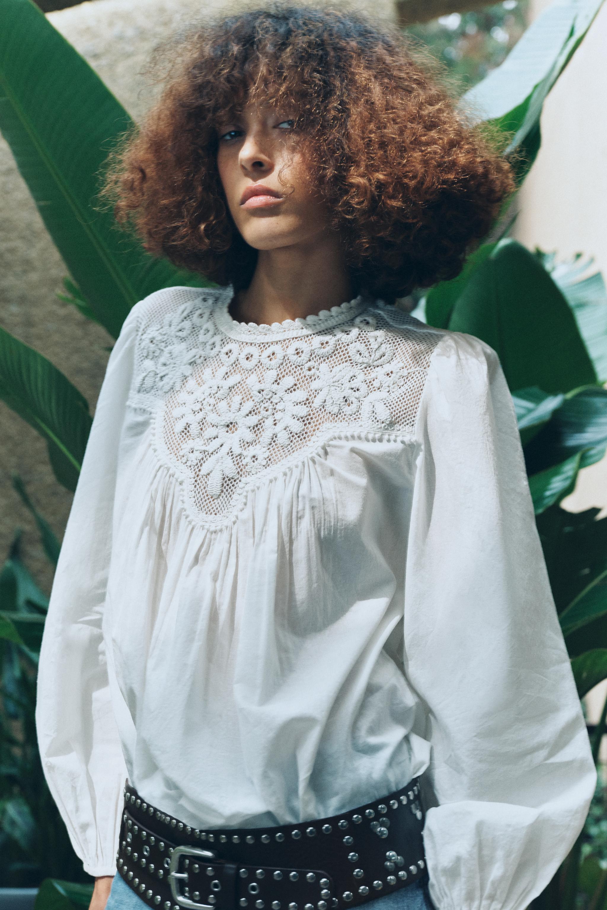 ZW COLLECTION COMBINED MESH TOP Ecru ZARA South Africa