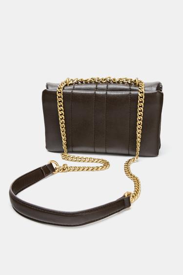 QUILTED MINI CROSSBODY BAG - Chocolate by Zara