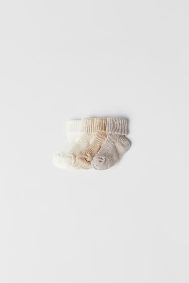 LOT DE QUATRE CHAUSSETTES COLORÉES - Beige clair de Zara - Image 1