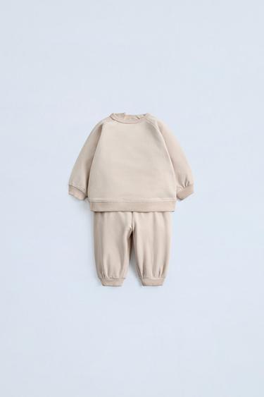 SWEATSHIRT AND JOGGERS SET - Light beige by Zara
