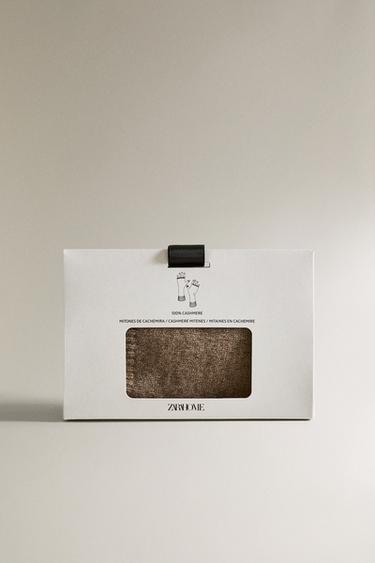 CASHMERE MITTENS - Brown / Taupe by Zara - Image 4