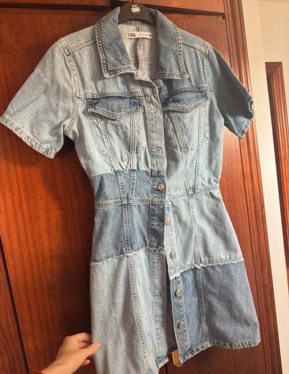 Z1975 PATCHWORK DENIM DRESS SECOND HAND
