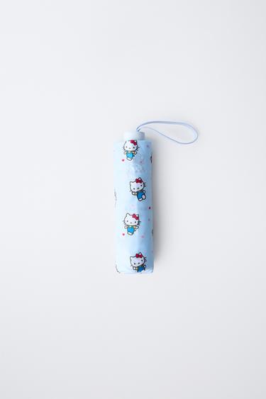 Zara HELLO KITTY AND FRIENDS © SANRIO PRINTED FOLDABLE UMBRELLA - Light blue