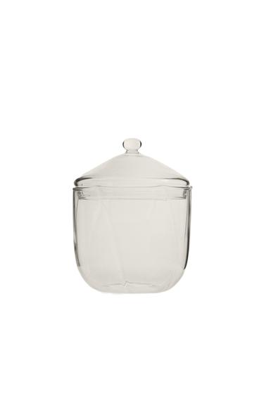 BOROSILICATE BATHROOM ORGANISER JAR - Transparent by Zara