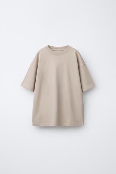 PLAIN T-SHIRT - camel by Zara
