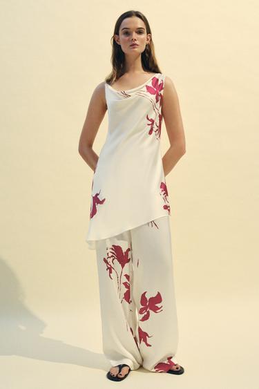 PANTALÓN FLUIDO ZW COLLECTION  - Crudo de Zara - Imagen 0