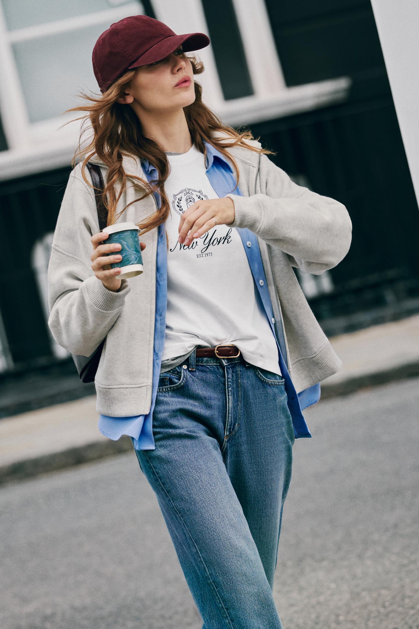 Женская толстовка Zara Zip-Up Fleece, цвет: Серый меланжевый — фото 2