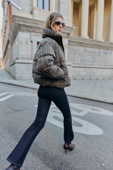 CHECK QUILTED ANORAK - Brown by Zara - Image 2