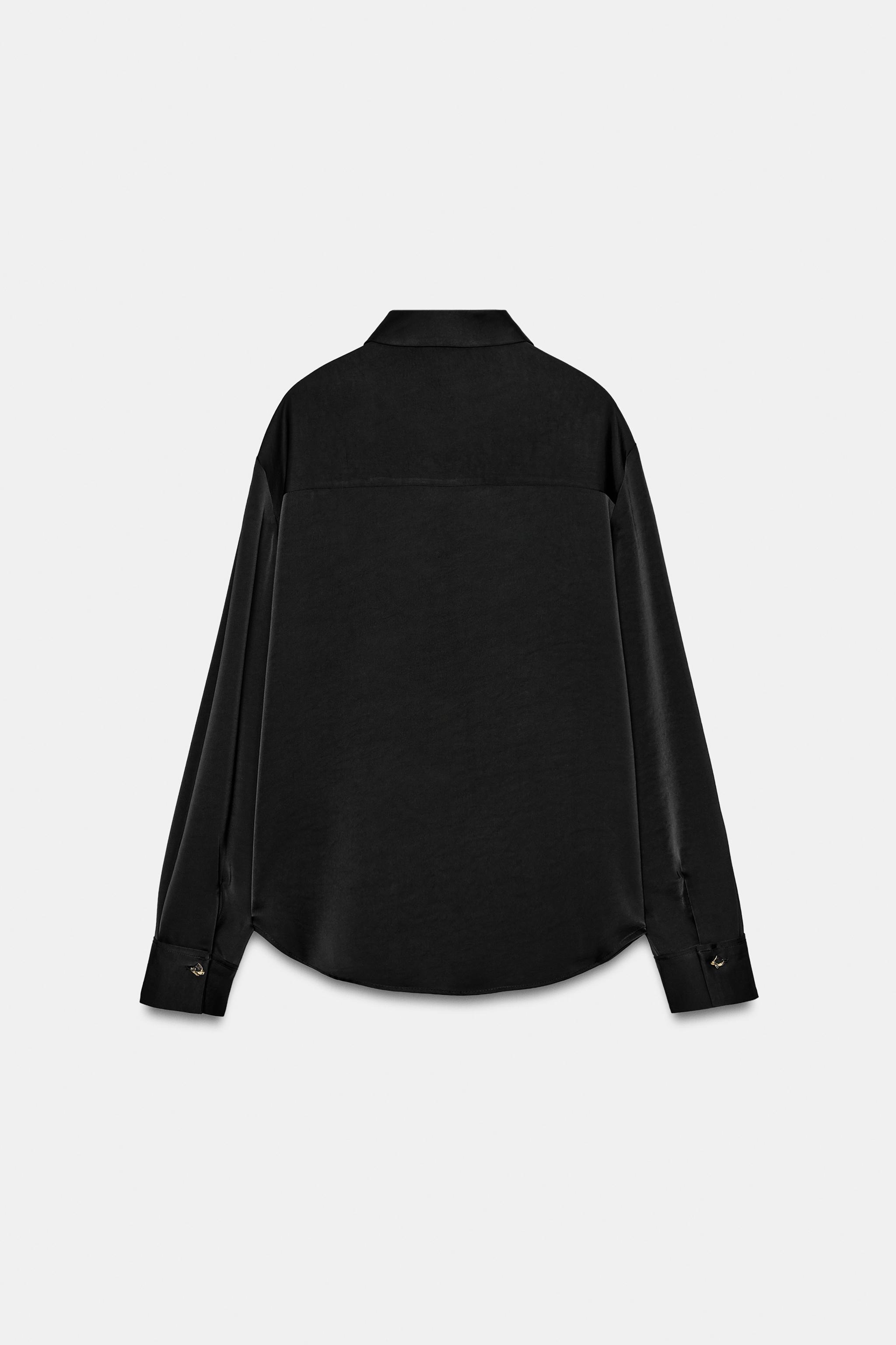 GOLD BUTTON SATIN SHIRT