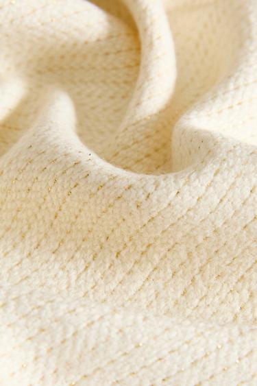 FRINGED BLANKET - Ecru by Zara - Image 3