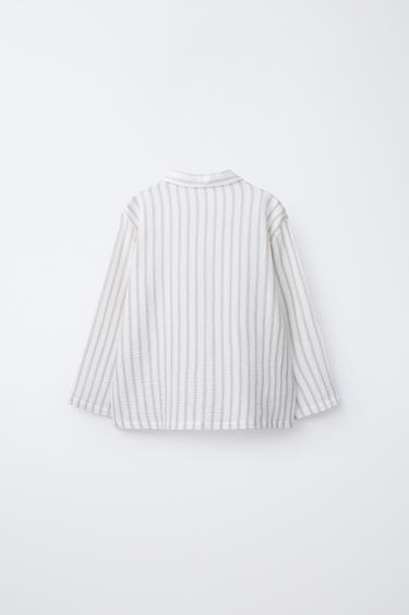 2-6 YEARS/ STRIPED TEXTURED PYJAMAS - Ecru by Zara - Image 2