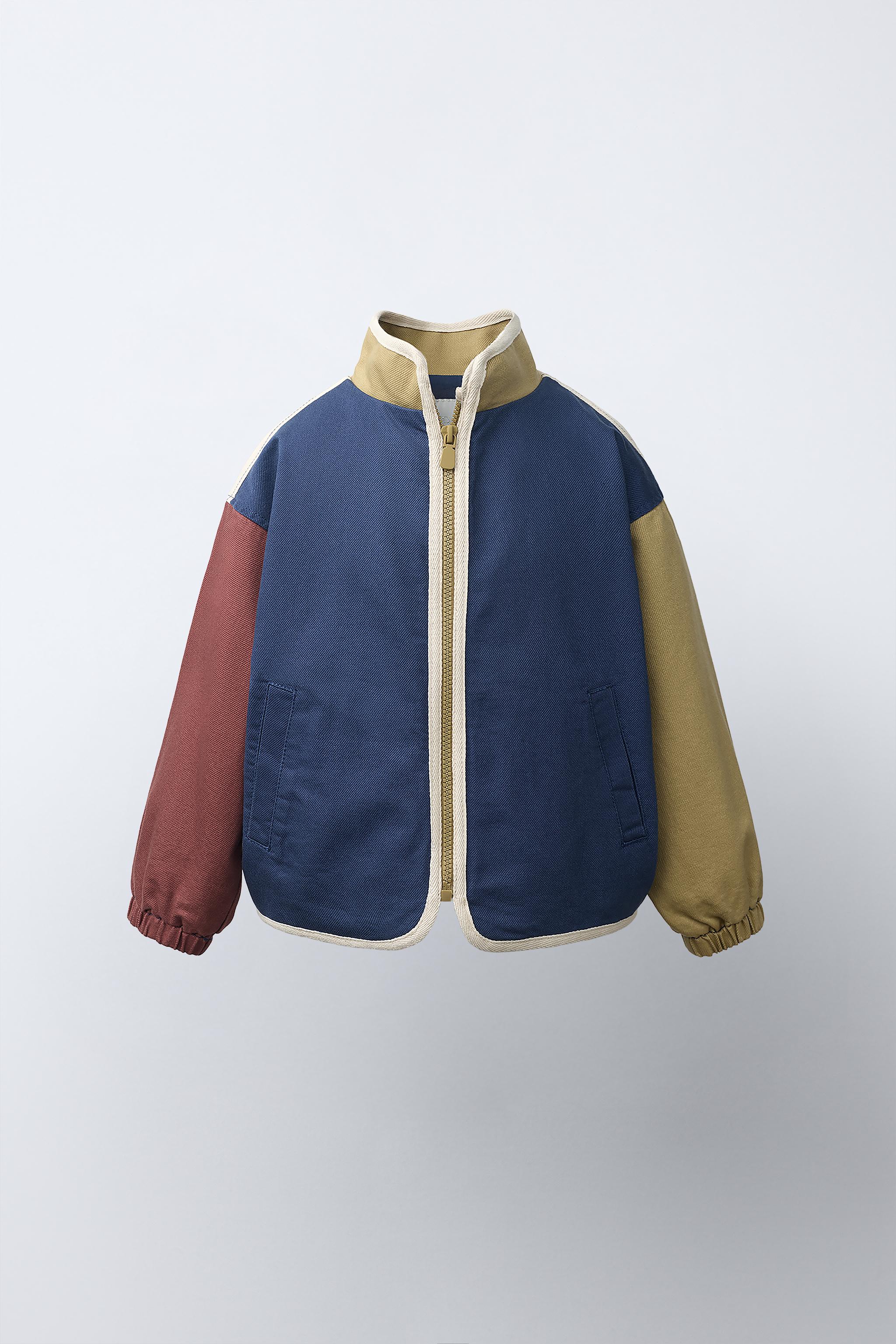 COLOUR BLOCK JACKET - Navy blue | ZARA Singapore