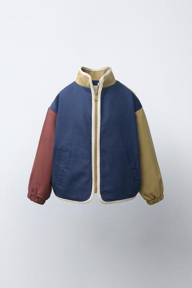 COLOUR BLOCK JACKET - Navy blue by Zara - Image 0