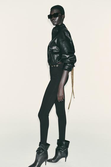 LEGGING BOUTON DORÉ - Noir de Zara - Image 3