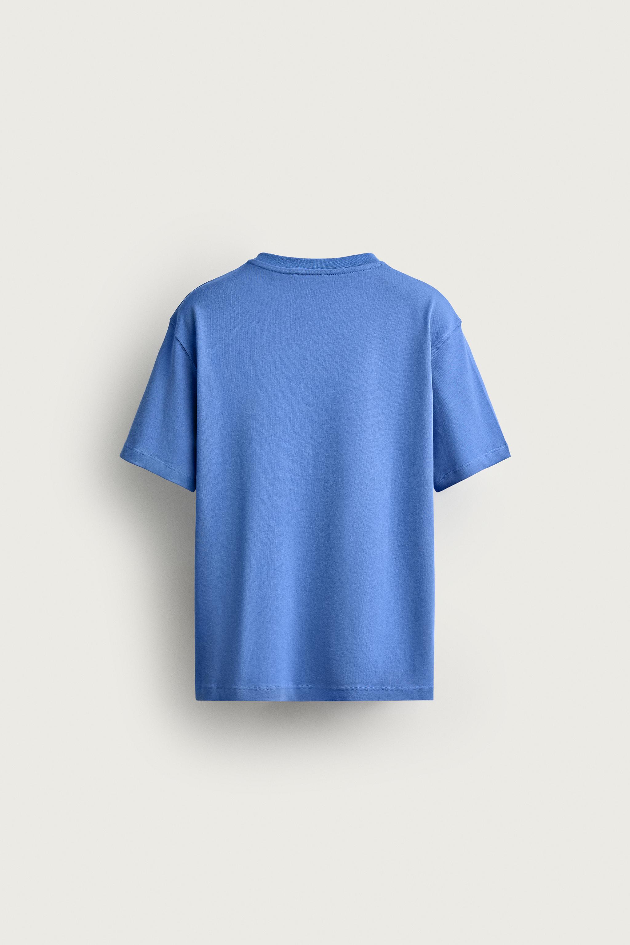 Мужские футболки Zara RELAXED FIT PRINTED T-SHIRT — фото 7