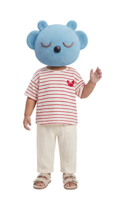 BLUZË ME VIJA DHE GAJARE E QËNDISUR - E bardhë/ E kuqe nga Zara