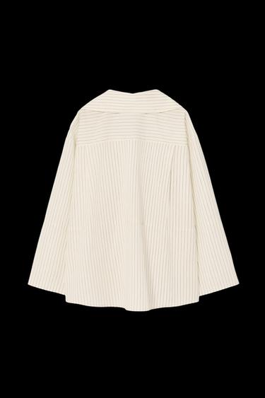 HEMD MIT GESTREIFTEN SCHLITZEN – LIMITED EDITION - Cremefarben / Schwarz von Zara