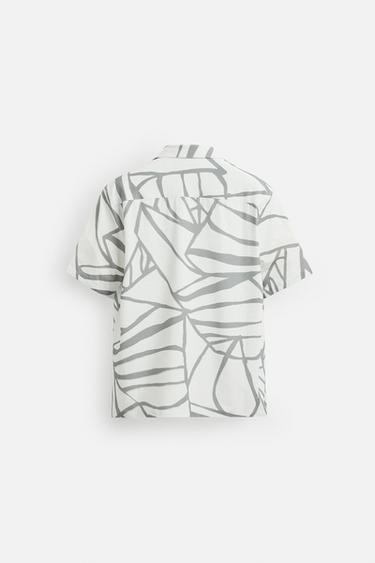 ABSTRACT PRINT STRETCH SHIRT - White by Zara - Image 6