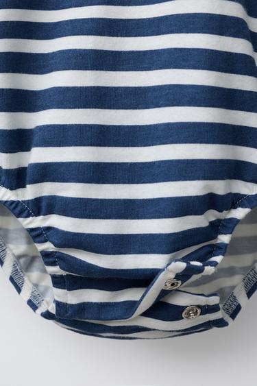 BODY À RAYURES - Bleu marine de Zara - Image 3