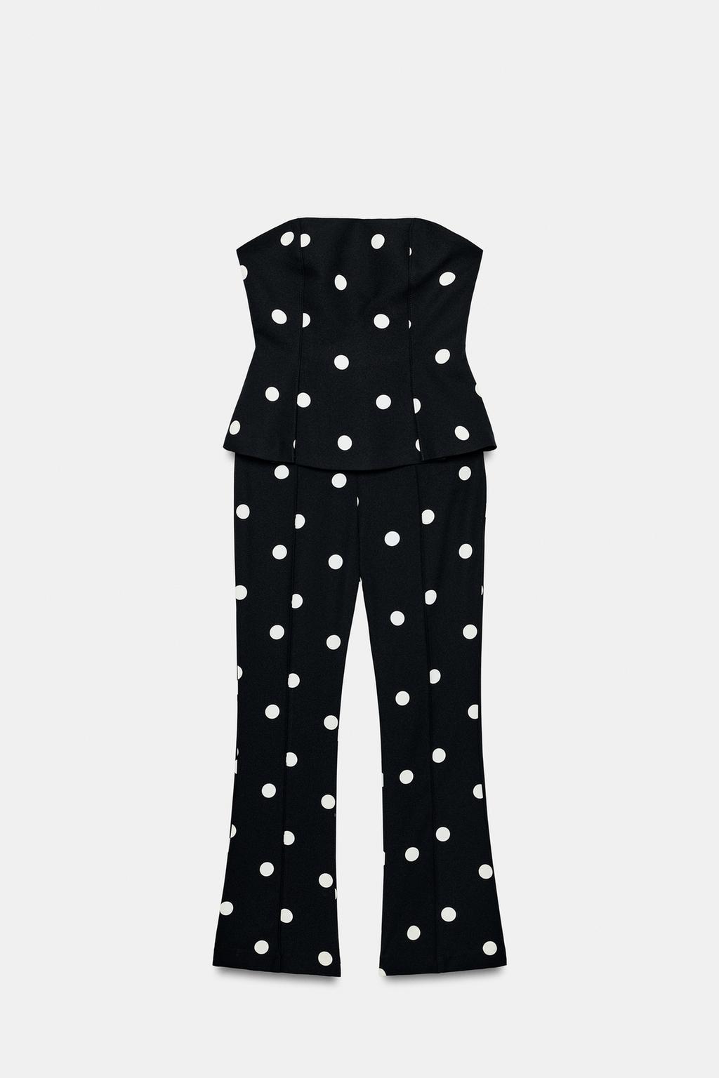 POLKA DOT STRAPLESS JUMPSUIT - image 2