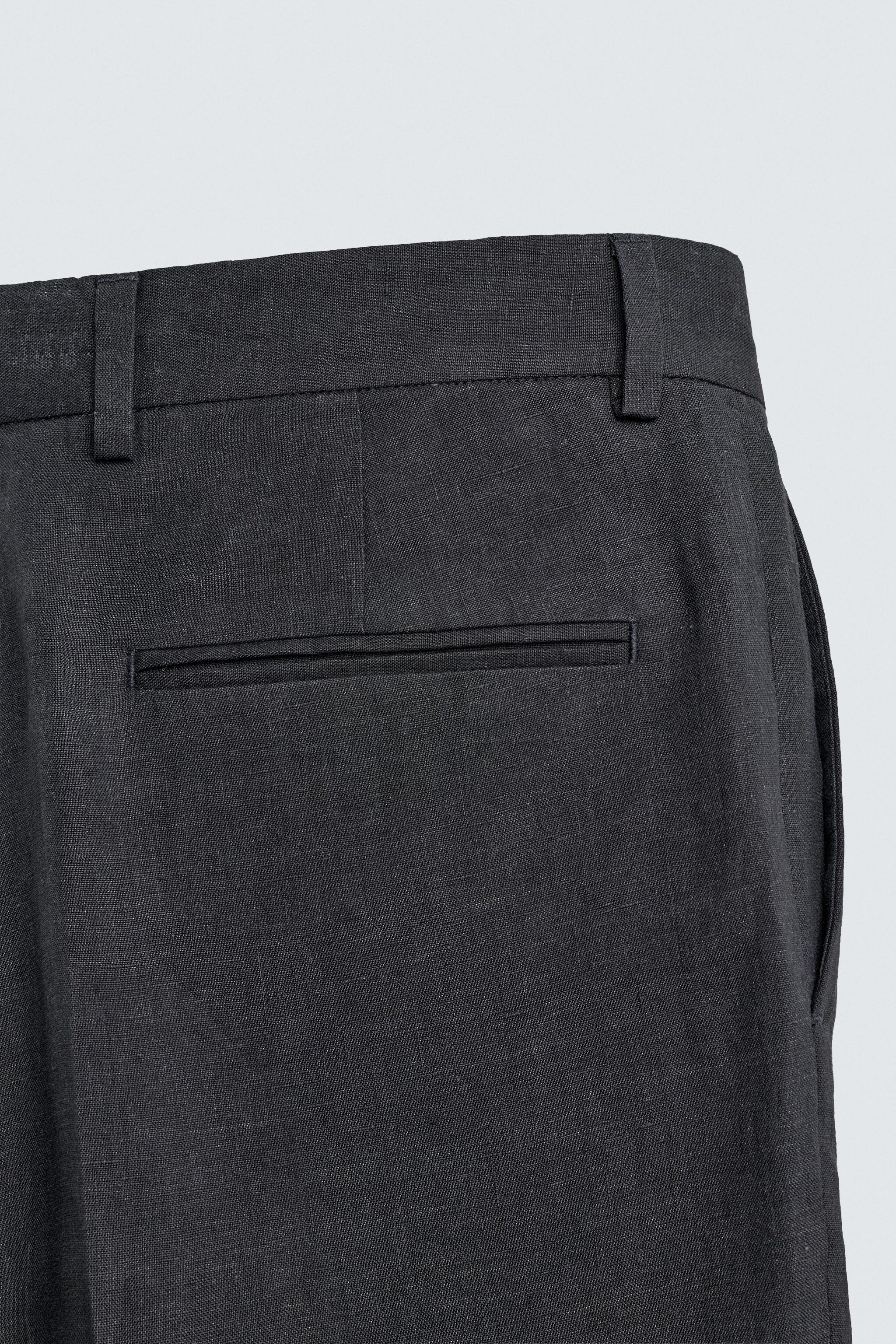 PANTALON REGULAR FIT DE COSTUME 100% LIN