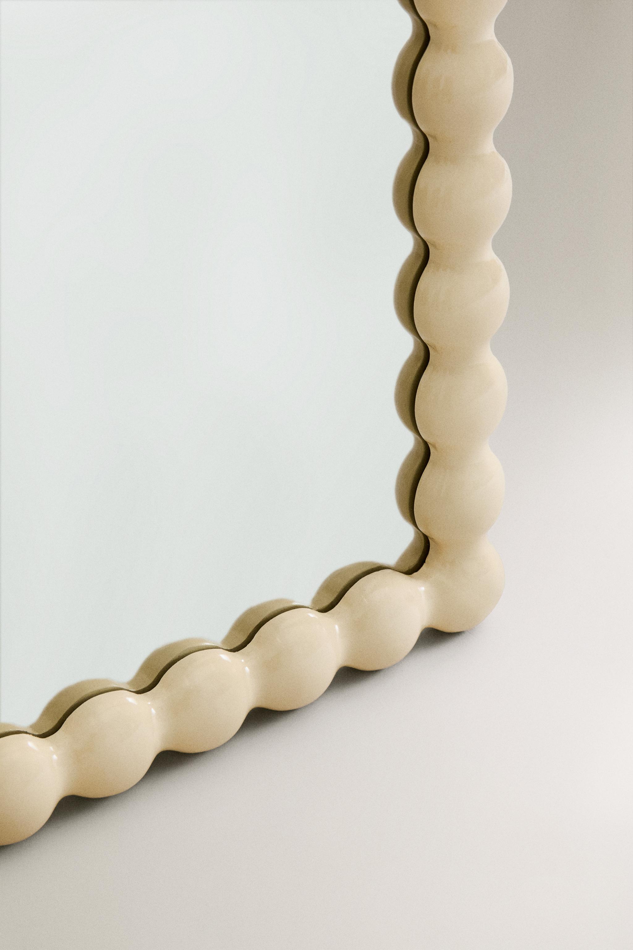 RECTANGULAR WALL MIRROR WITH WOODEN FRAME - White | ZARA United States