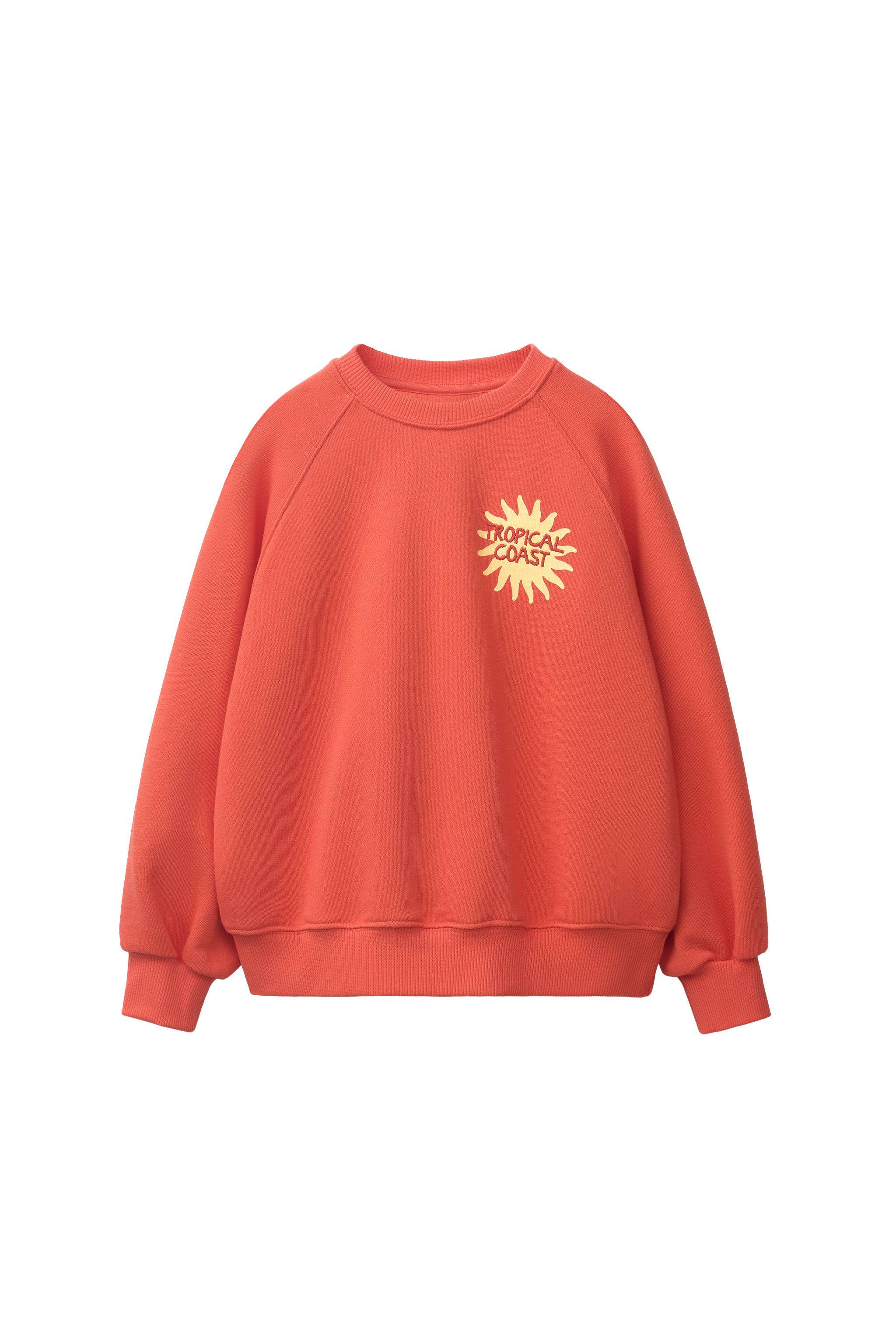 SUN PRINT SWEATSHIRT - Orange | ZARA United States