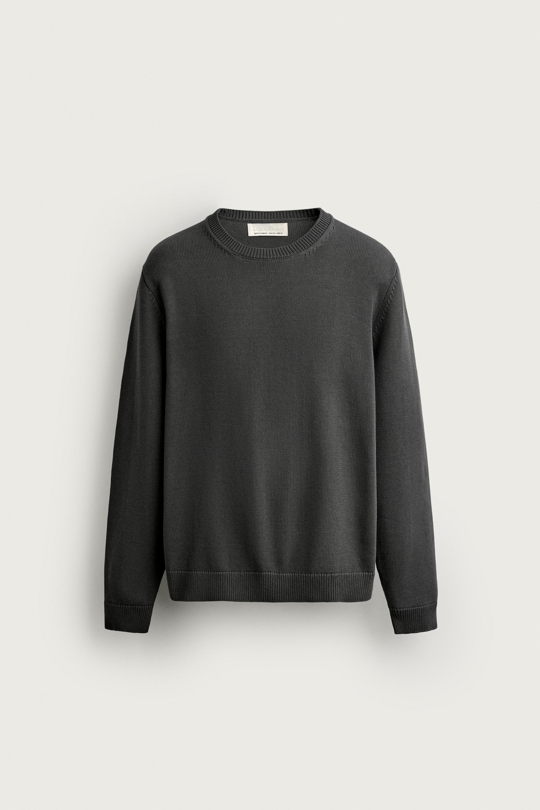 Мужские свитеры Zara COTTON REGULAR FIT JUMPER — фото 7