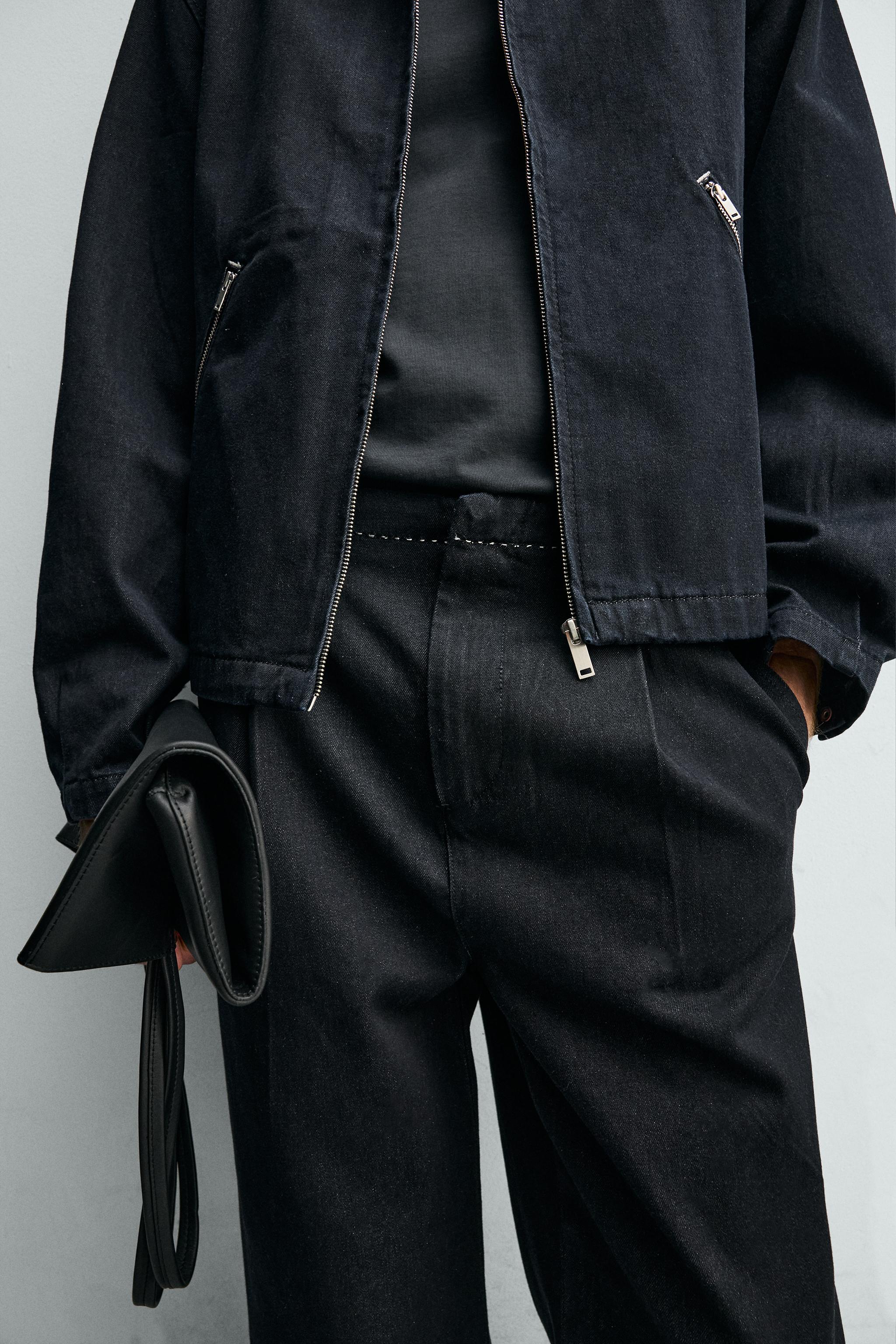 PANTALON CHINO DENIM SURPIQÛRES CONTRASTÉES