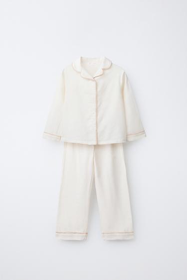 2-6 ANOS/ PIJAMA COM VIVOS EM CONTRASTE - Cru da Zara - Imagem 0