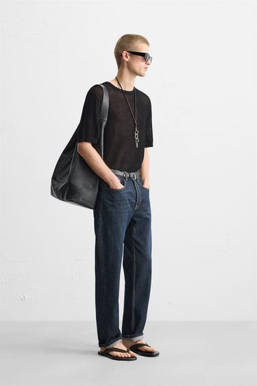 OPEN KNIT T-SHIRT - Black by Zara - Image 3