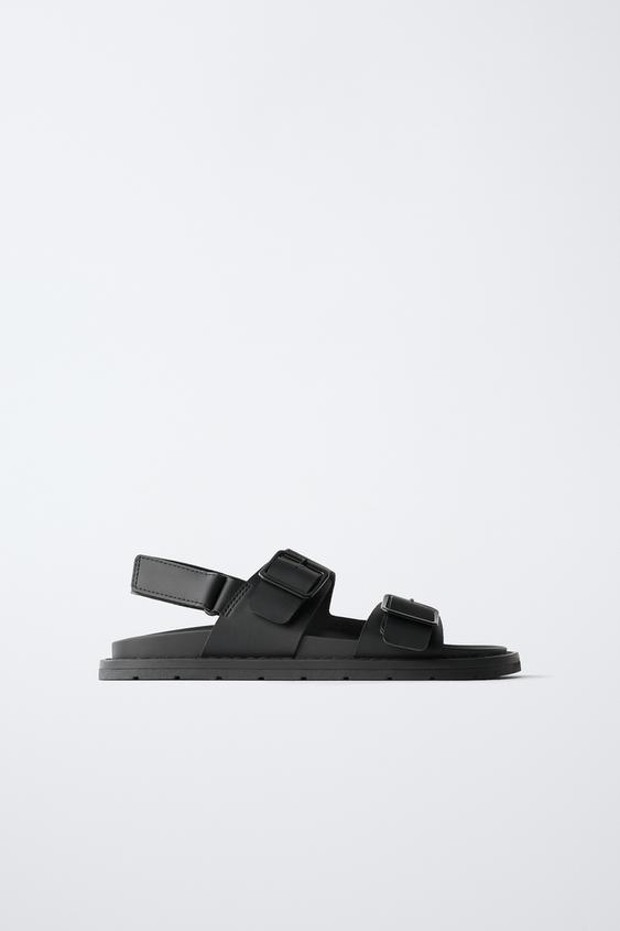 SANDALIA HEBILLAS - Negro de Zara - Imagen 0