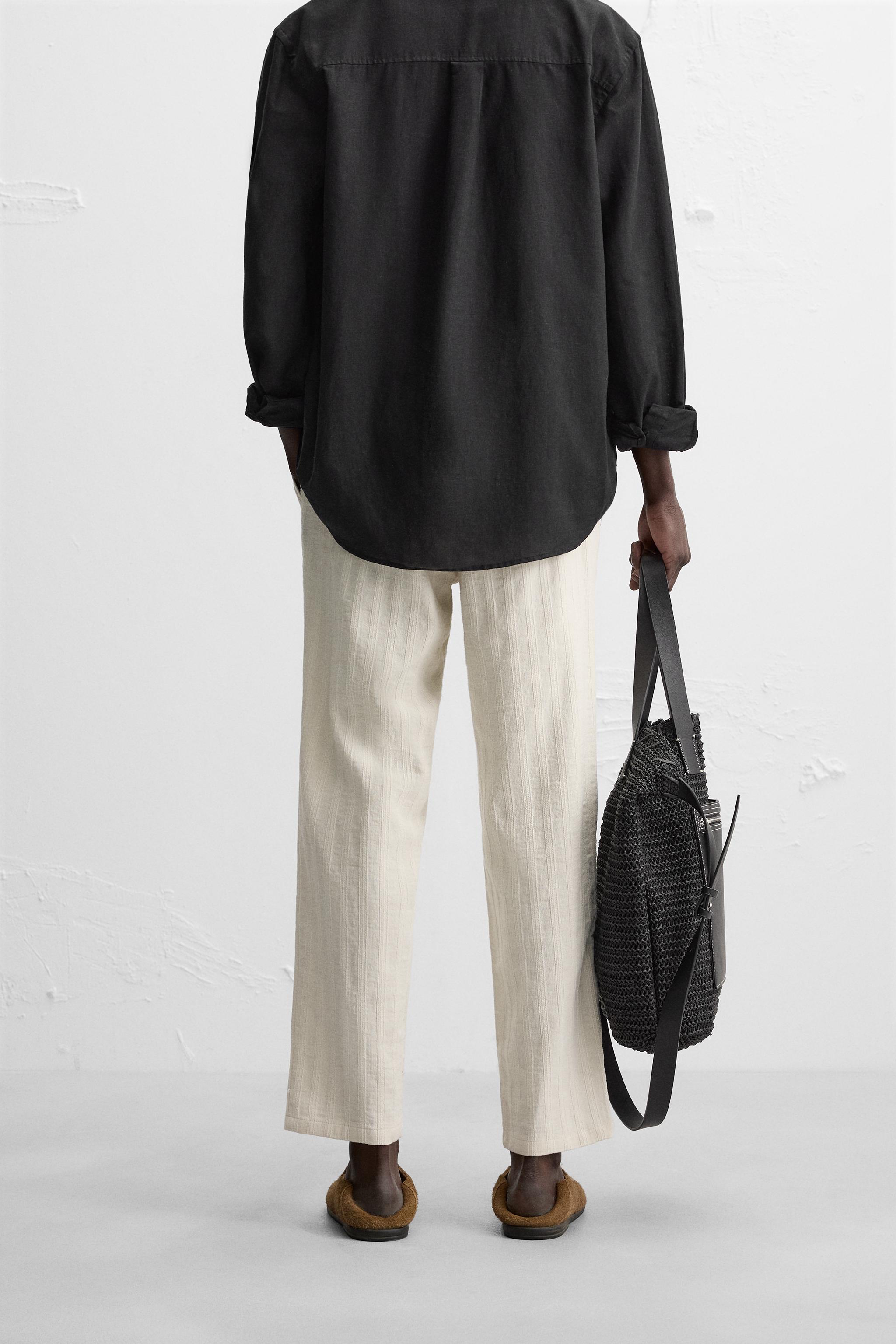 STRIPED JACQUARD PANTS