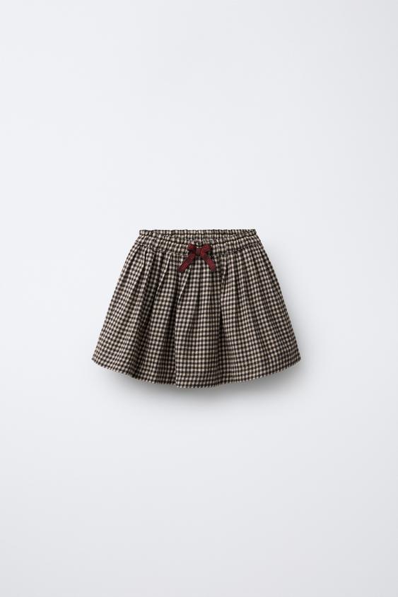 FALDA SOFT CUADRO VICHY Marr n ZARA Chile falda-soft-cuadro-vichy-marr-n-zara-chile