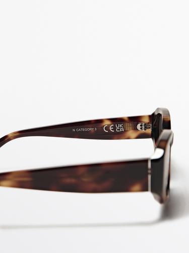 Zara Small oval sunglasses - Brown - Image 0