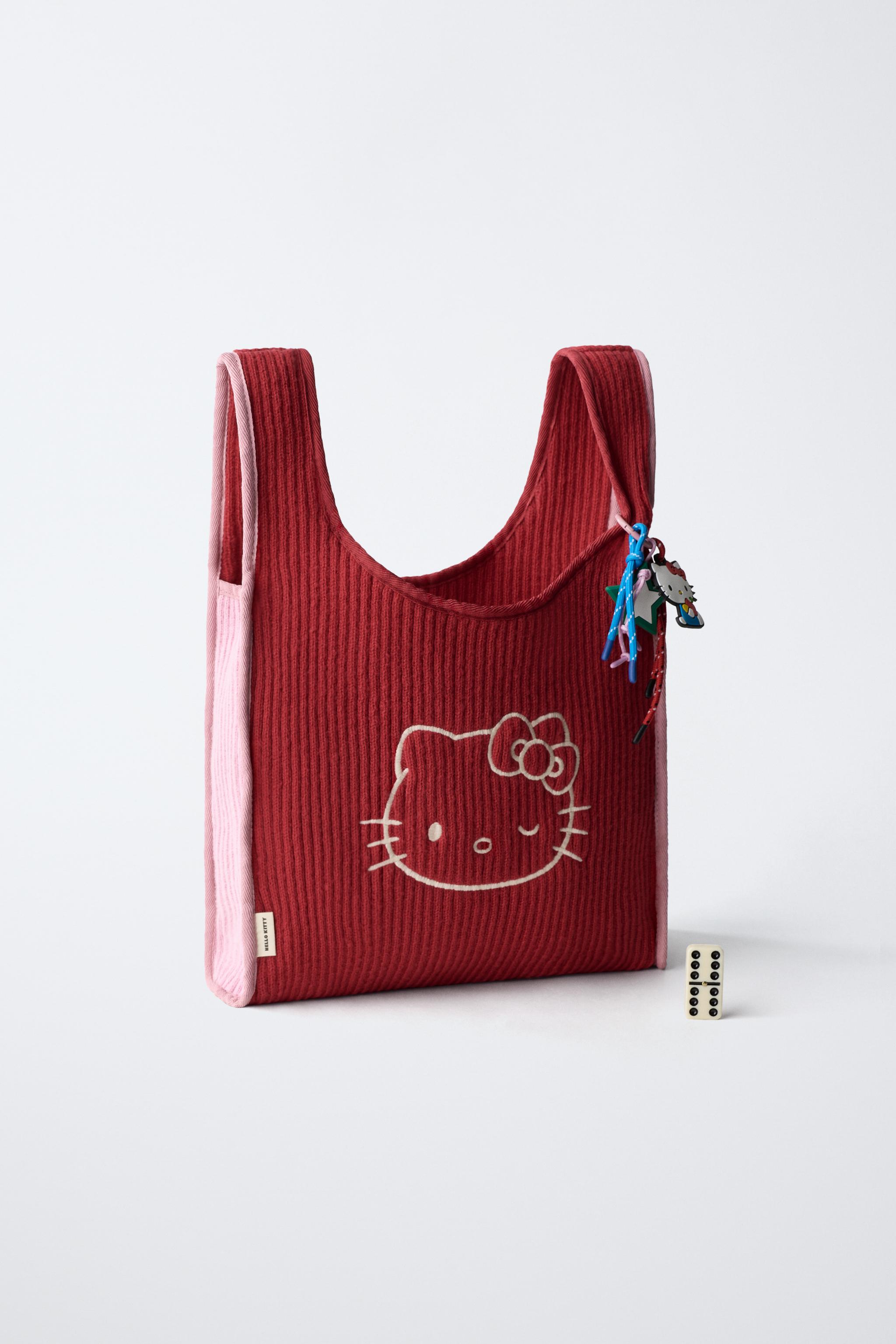 Hello kitty★サンリオBall&Chainコラボバッグ♡レッドM★新品 BALL & CHAIN ボールアンドチェーン サンリオ ハローキティ エコ