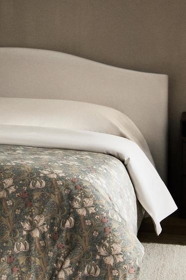 MORRIS & CO. COTTON SATEEN DUVET COVER - Зелений Zara