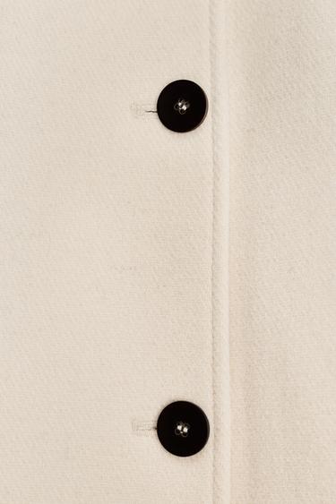 ZW COLLECTION SHORT WOOL TRENCH COAT - Ecru by Zara - Image 7