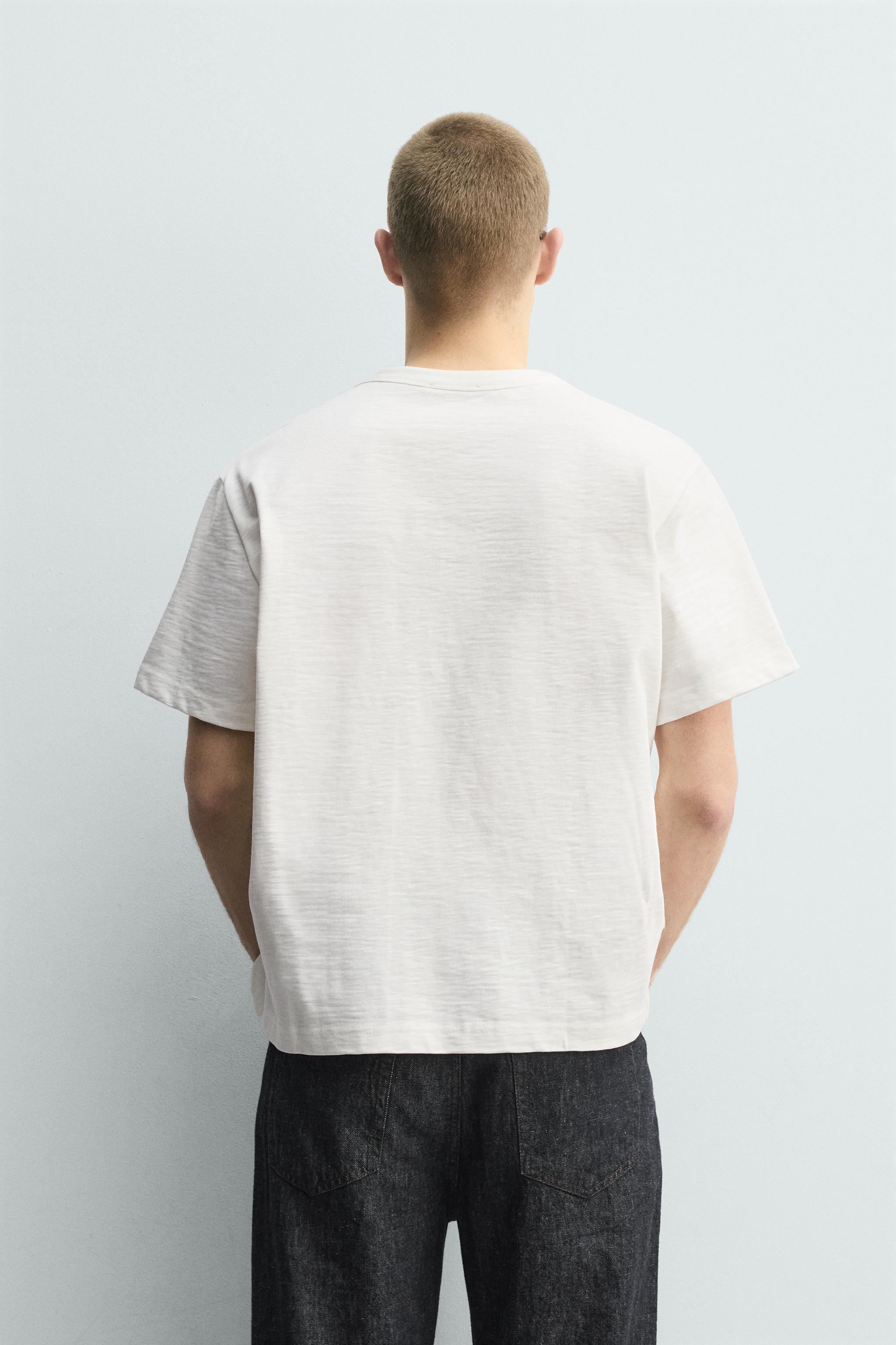 T-SHIRT RELAXED FIT TEXTURE FLAMMÉE