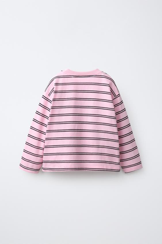 T-SHIRT RAYURES BORDÉ HELLO KITTY © SANRIO - rayures de Zara - Image 1
