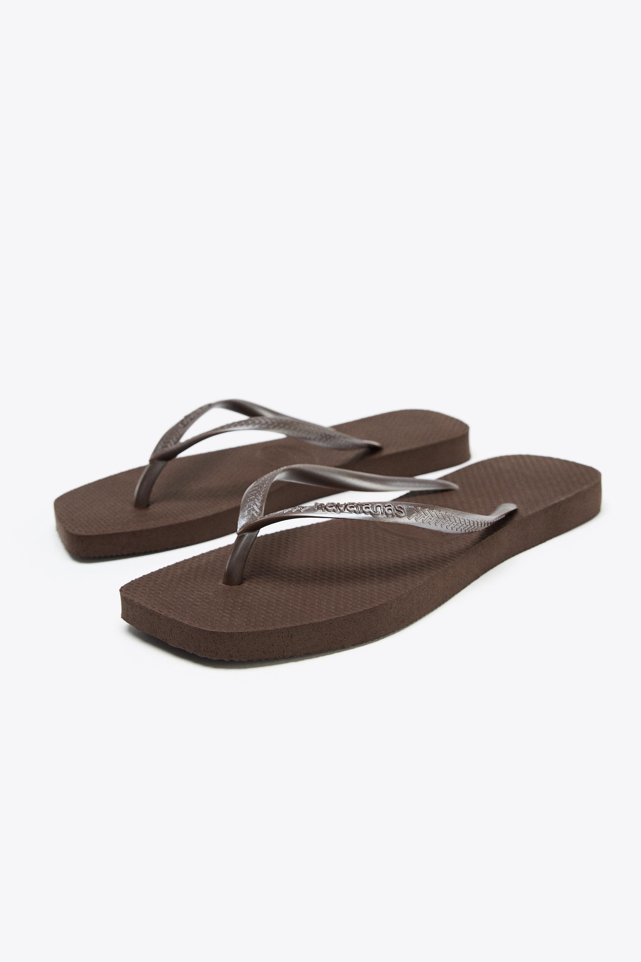 HAVAIANAS ® x ZARA SANDALS - Brown | ZARA Thailand