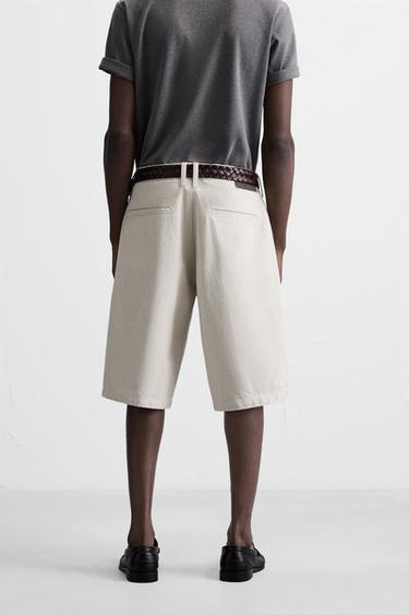 BAGGY FIT BERMUDA SHORTS - Ecru by Zara - Image 2